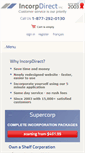 Mobile Screenshot of incorpdirect.ca