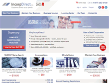 Tablet Screenshot of incorpdirect.ca